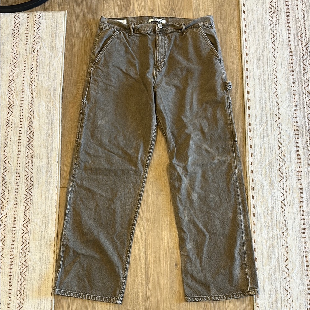 Men's Brown/Grey Baggy Jeans